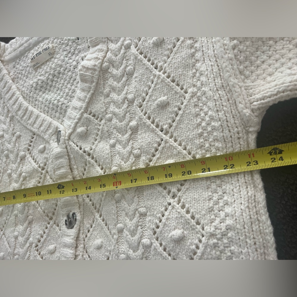 We The Free White Cable Knit Sweater - Picture 3 of 4